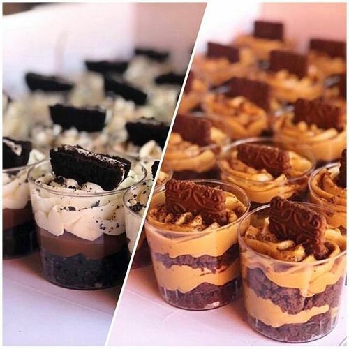 Shots de oreo y dulce de leche