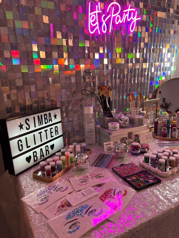 Glitter bar setup completo